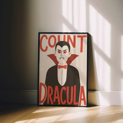 Count Dracula Halloween Print – Funny Vampire Wall Art