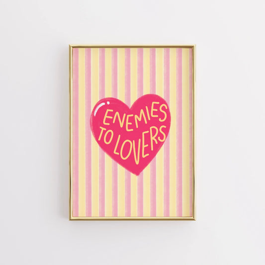 Enemies to Lovers Print – Book Trope Wall Art