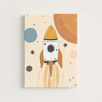 Rocket Ship Space Nursery Canvas Print