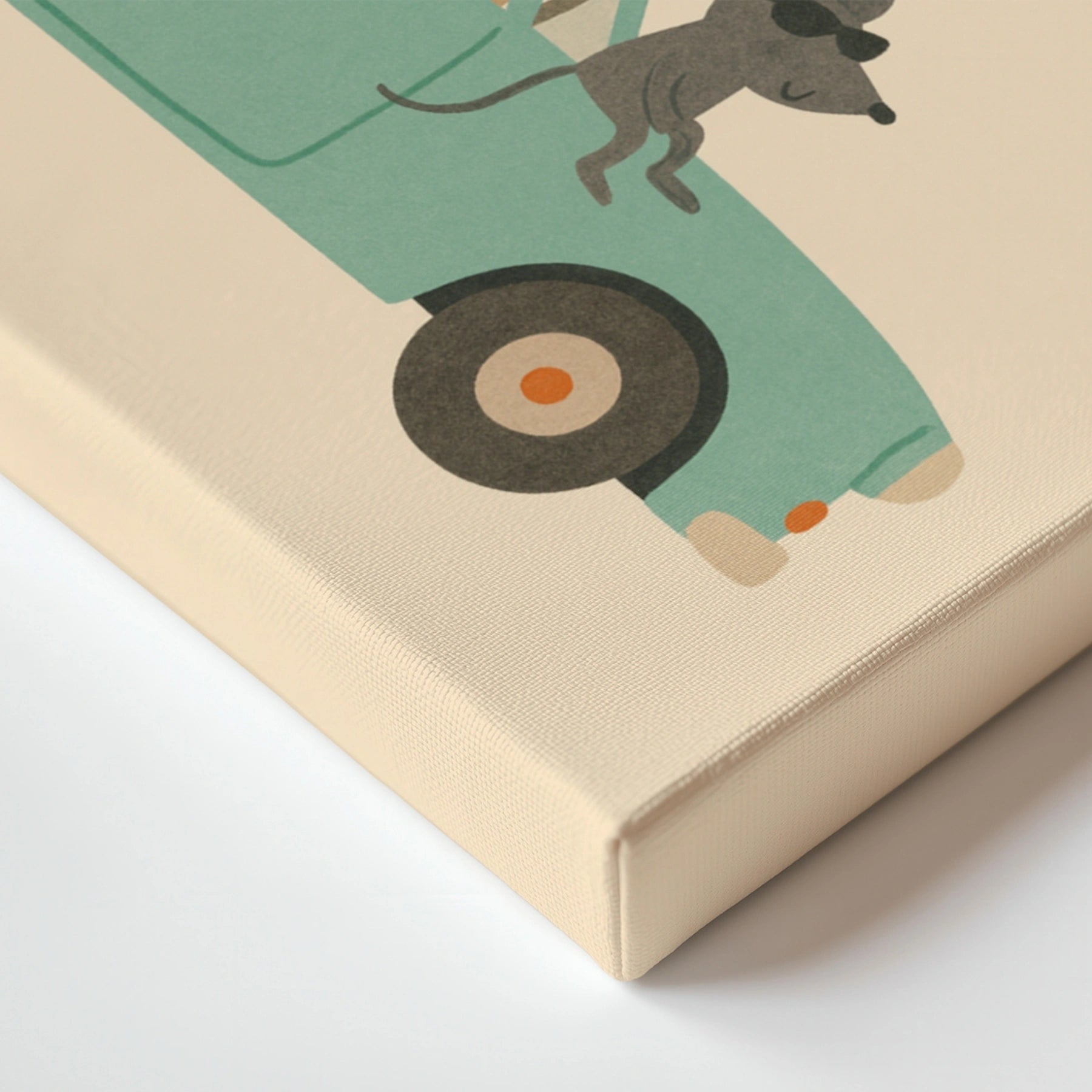 Stampa su tela con illustrazione di animali carini
