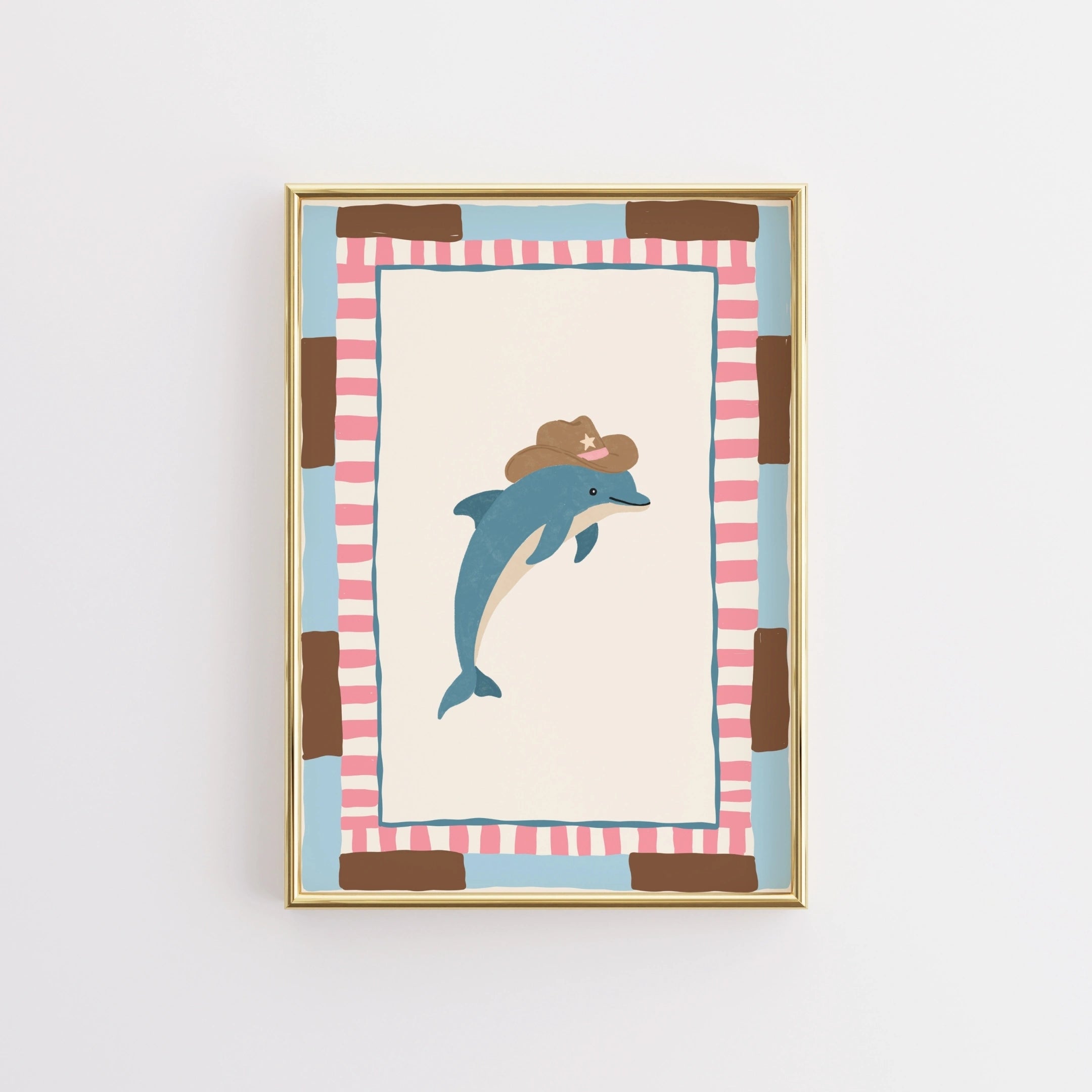 Cowboy Dolphin Wall Art