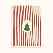Vintage kerststrepen en feestelijk groen – Set van 2 kerstposters
