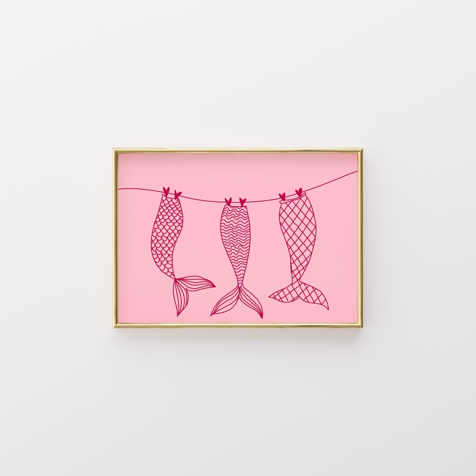 Arte de Pared Colas de Sirena – Decoración Oceánica Divertida