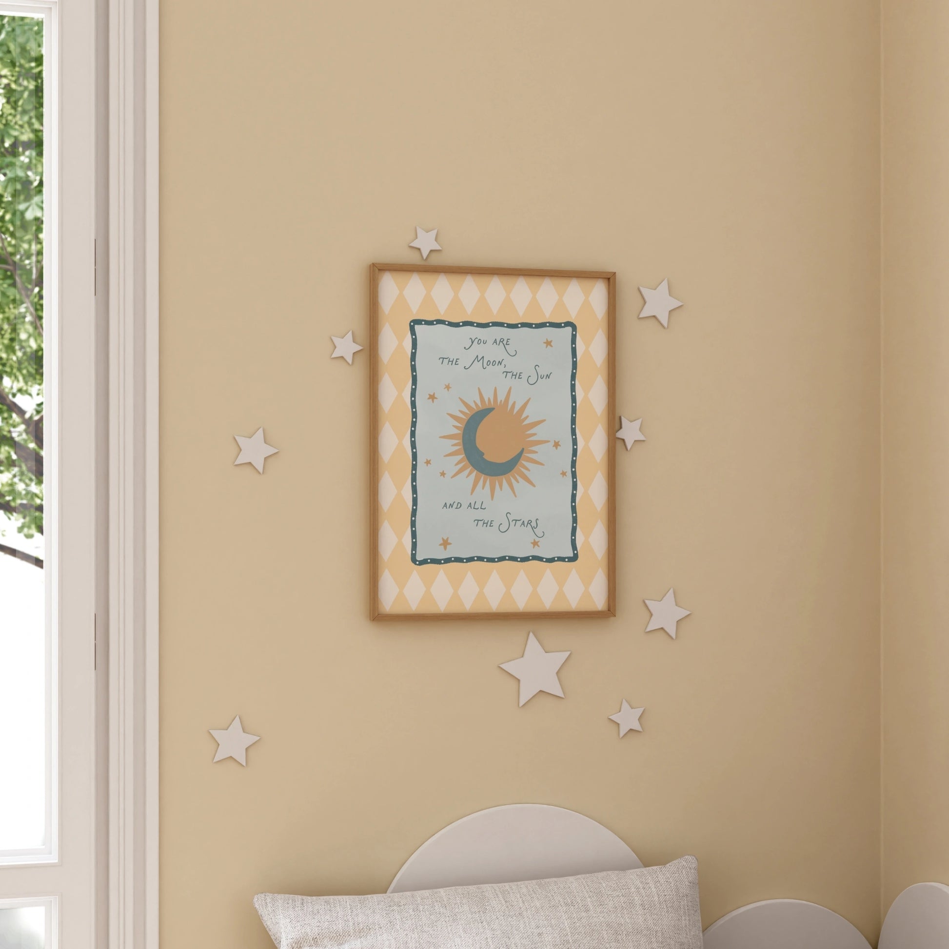 Arte da parete celestiale per bambini