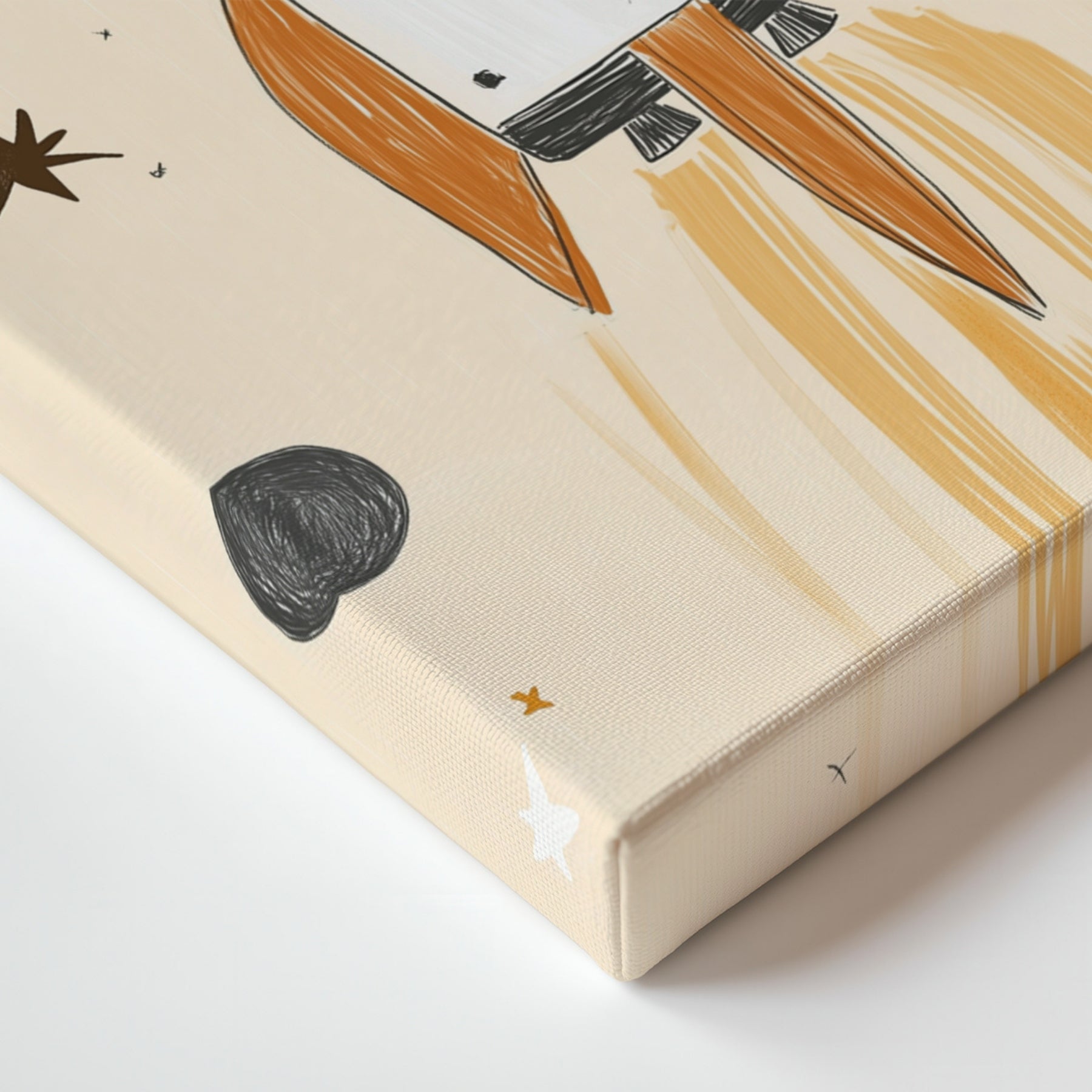 Rocket Ship Space Nursery Canvas Print