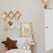 Bunny and Bear Holding Hands – Nursery & Kids Wall Art
