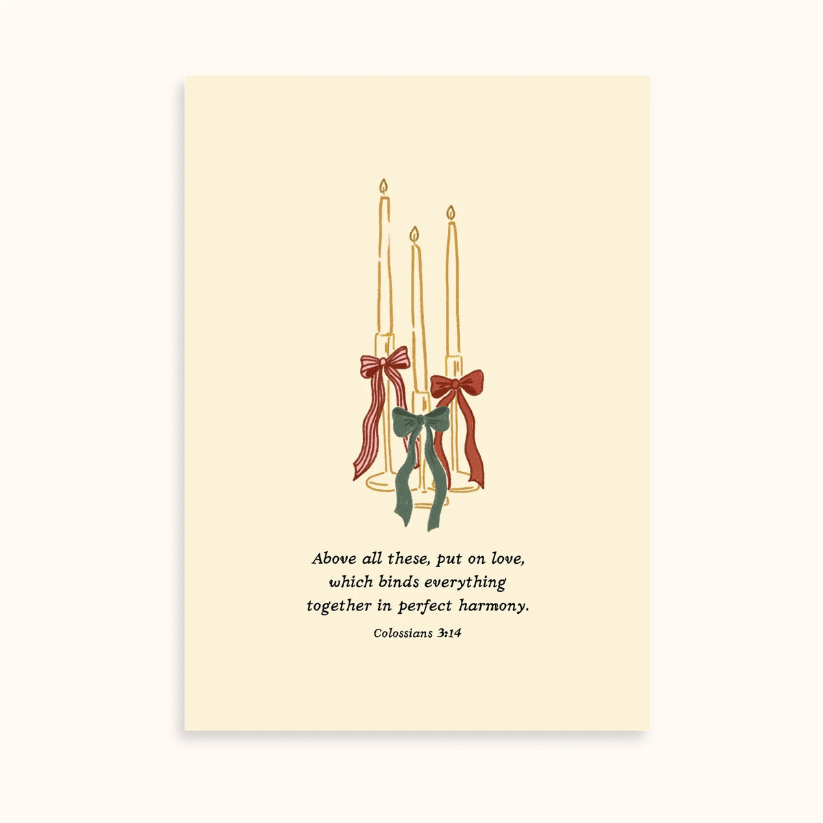 Joy to the World y velas navideñas – Set de 2 pósters navideños