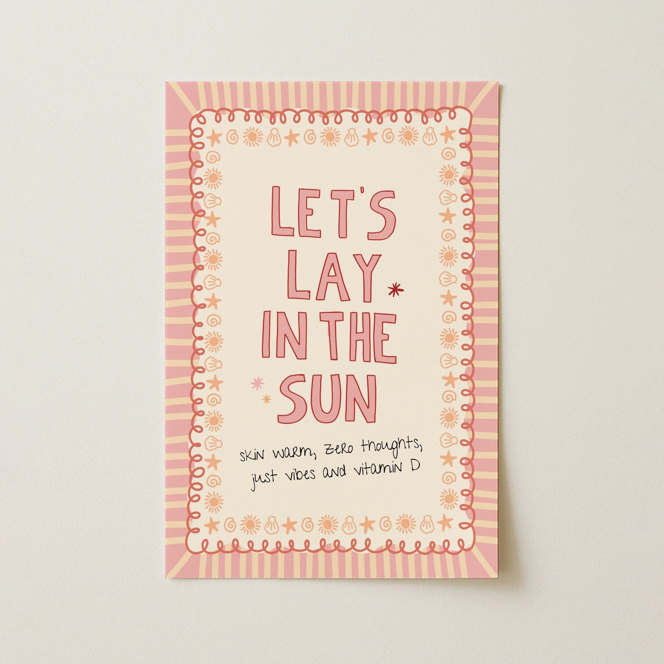 Pink Summer Quote Print