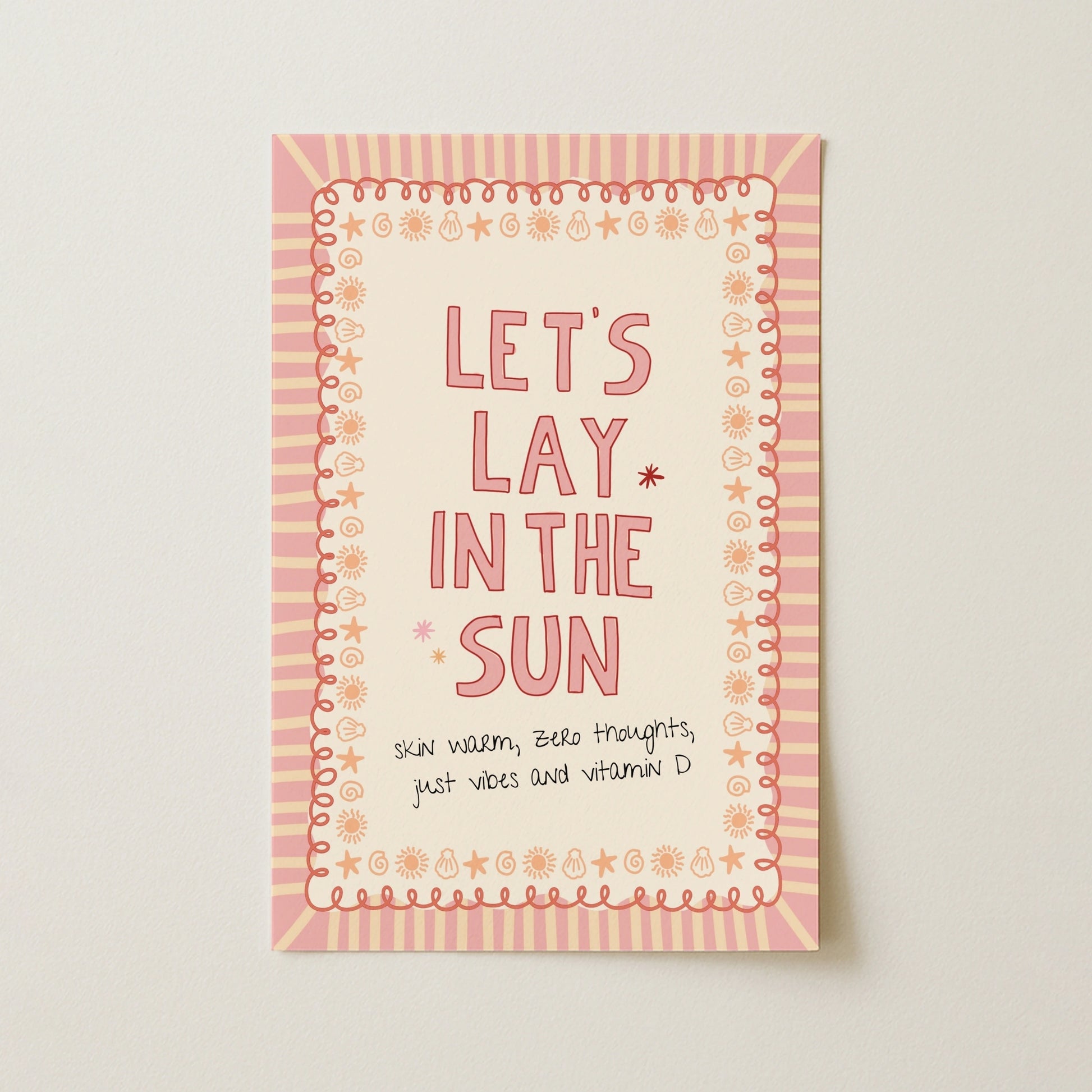 Pink Summer Quote Print