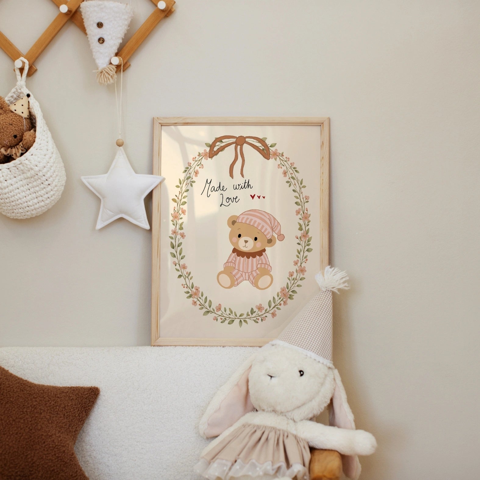 Art mural pour chambre d'enfant fait avec amour