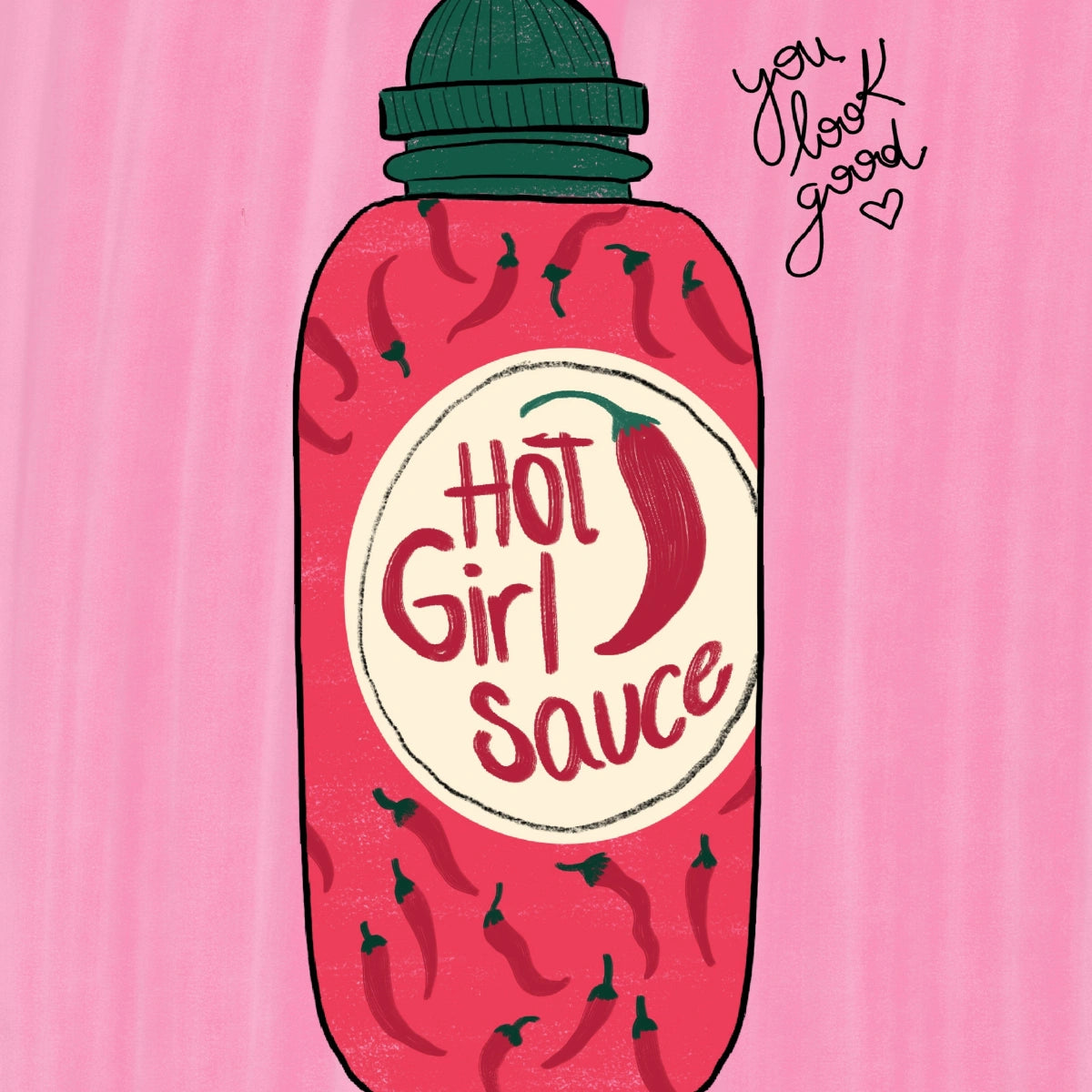 Hot Girl Sauce Wall Art – Kitchen Poster
