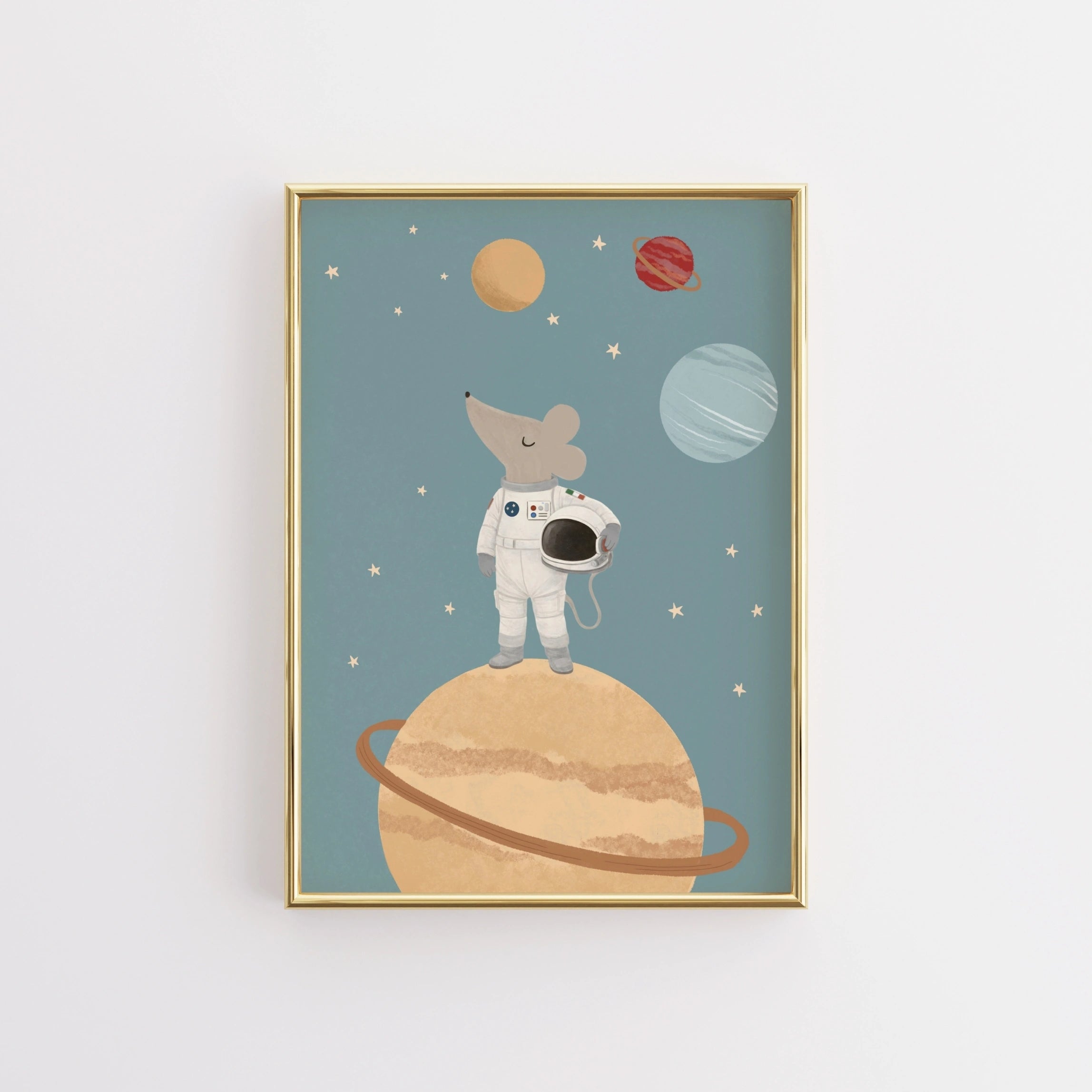 stampa di topolino astronauta