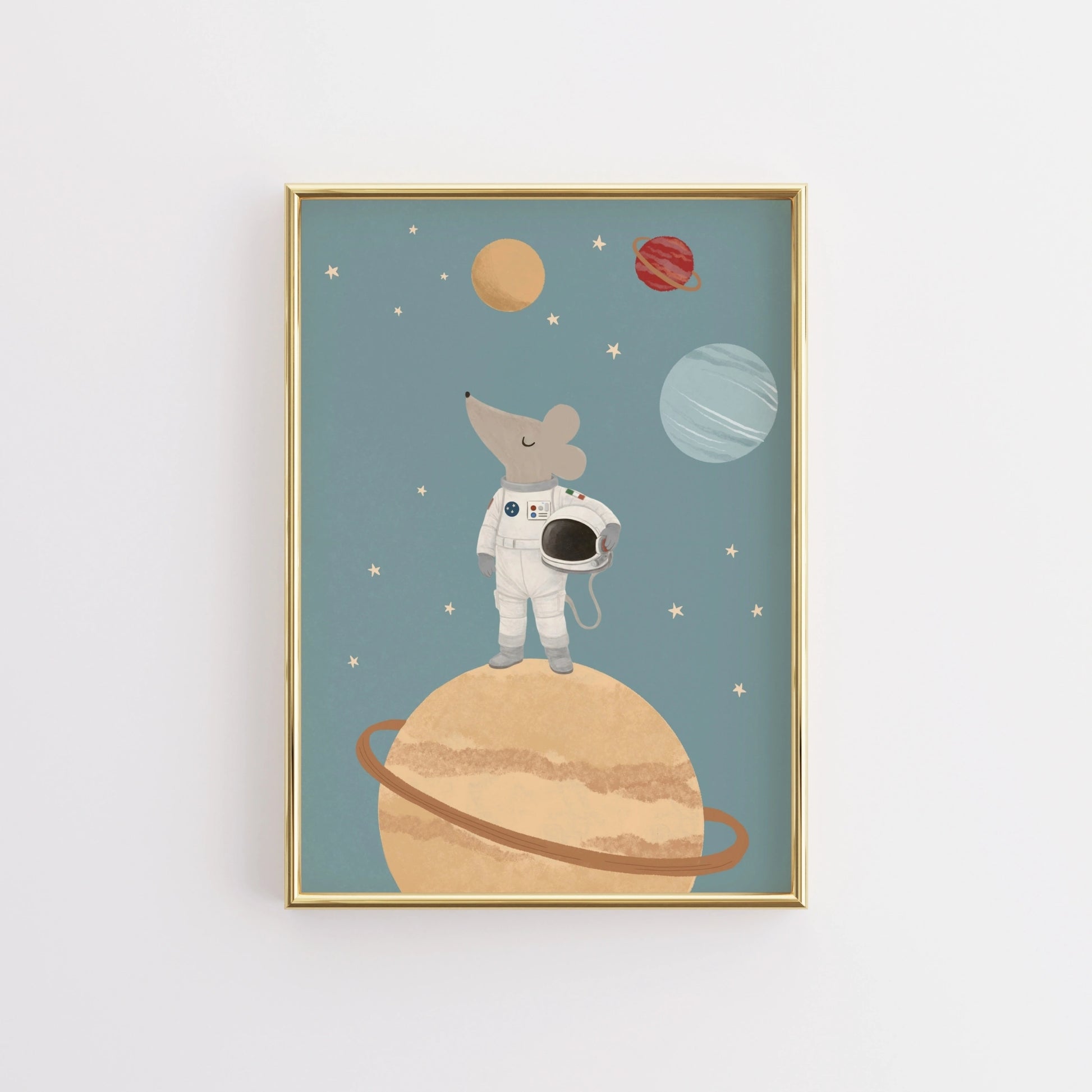 Mouse Astronaut Print