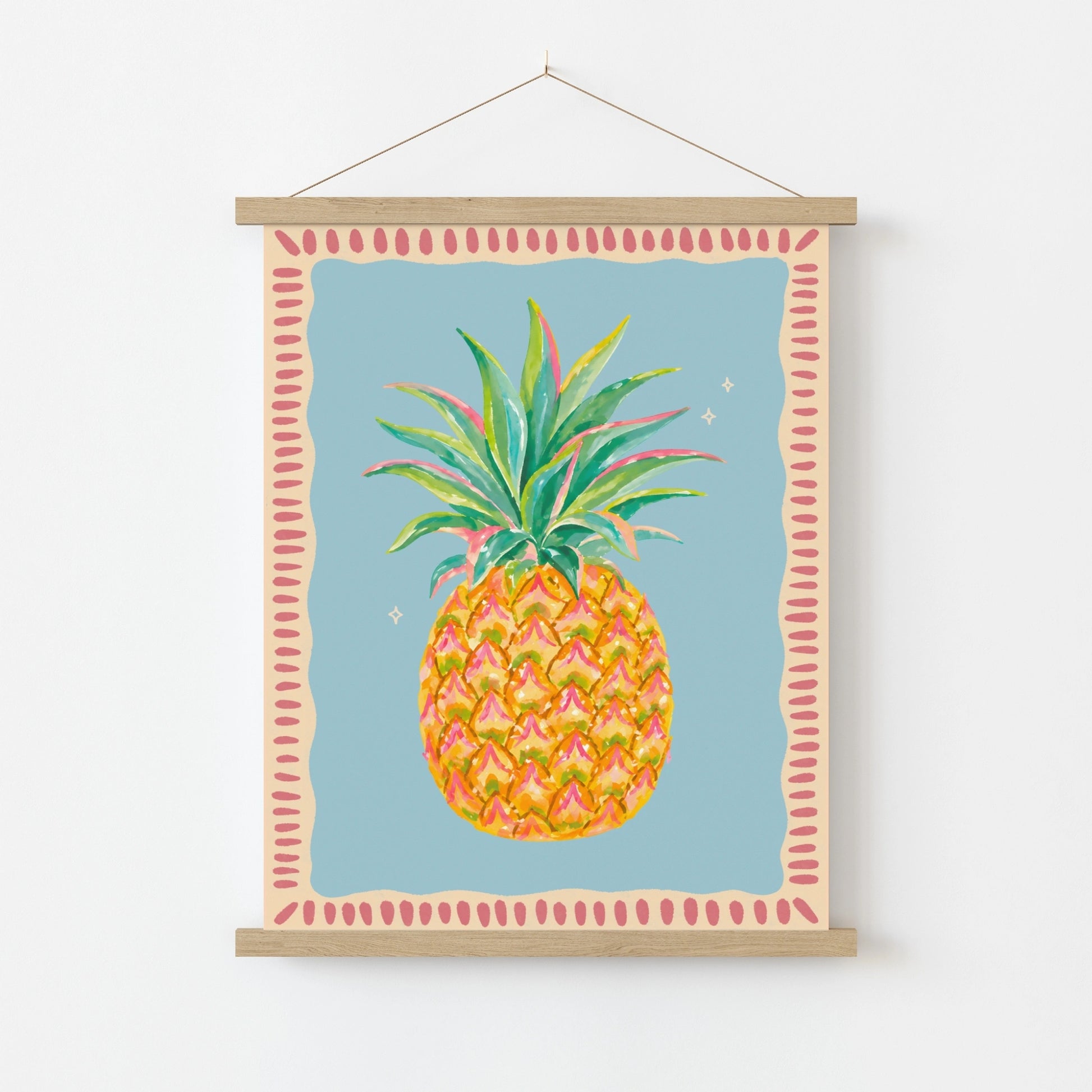 Pineapple Wall Art, Coastal Wall Decor
