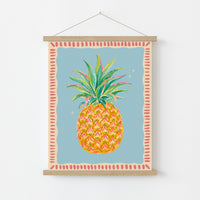Pineapple Wall Art, Coastal Wall Decor