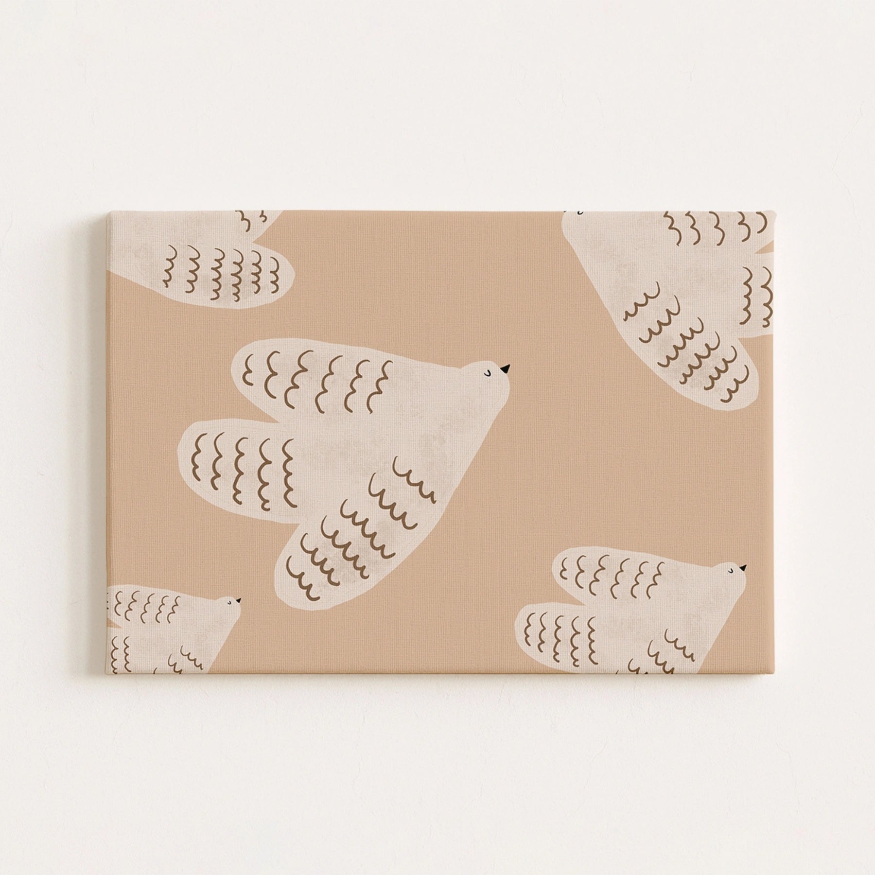 Impression sur toile pour chambre d'enfant « Colombes en vol »