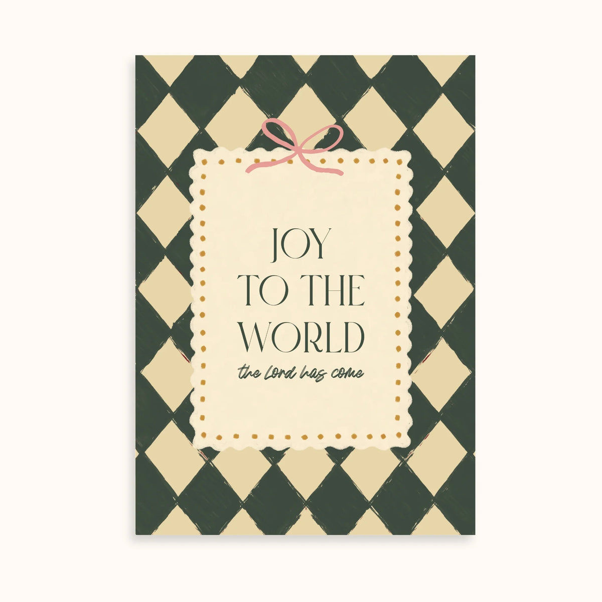 Joy to the World y velas navideñas – Set de 2 pósters navideños