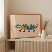 Roller Skating Crocodile – Nursery & kids wall art