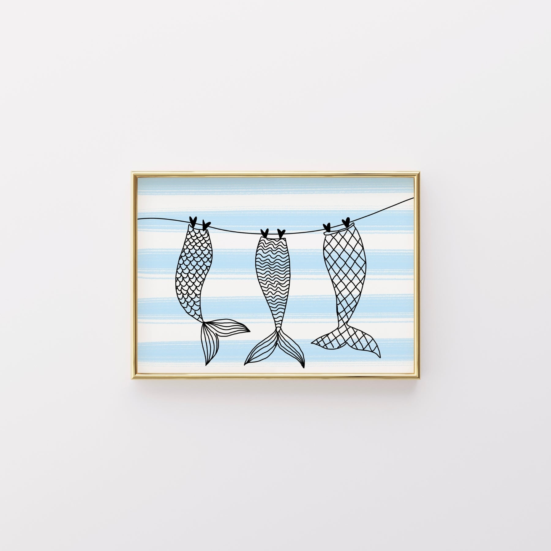 Mermaid Tails Wall Art – Nautical Decor