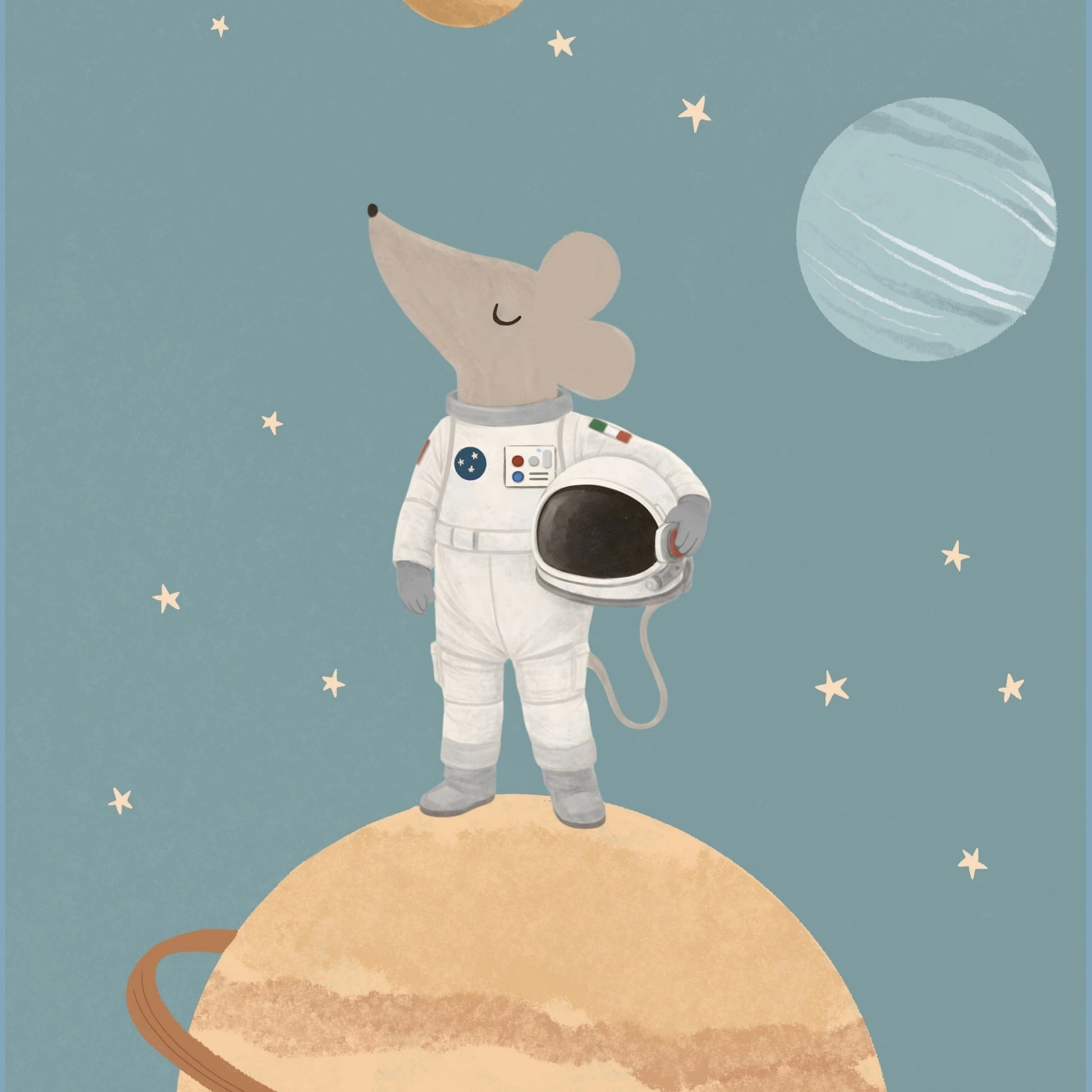 Mouse Astronaut Print