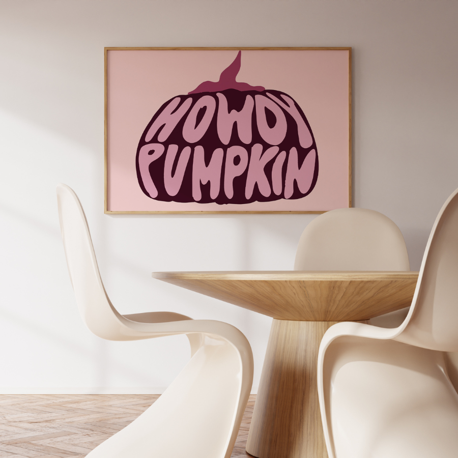 Howdy Pumpkin Wall Art – Cute Halloween Decor