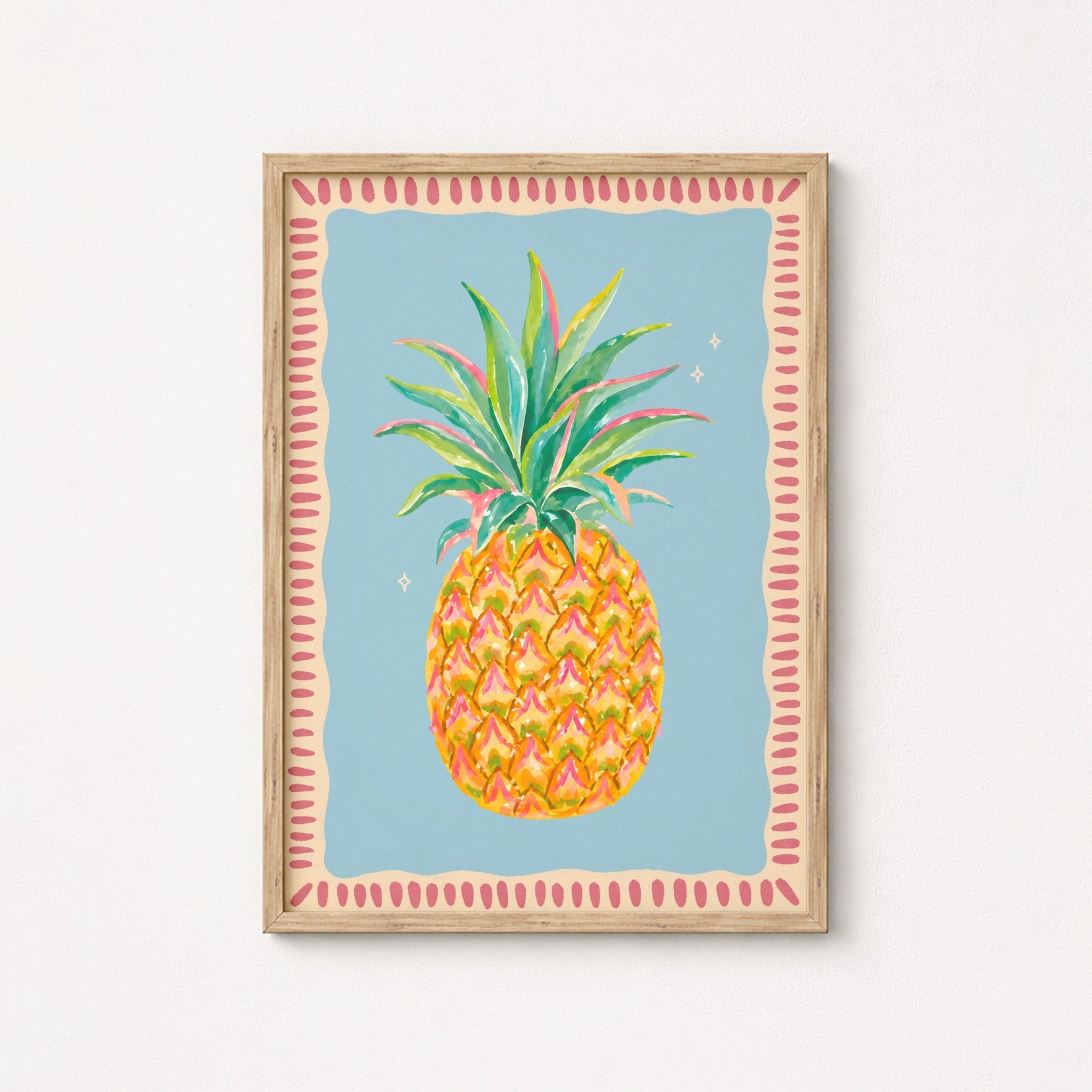 Pineapple Wall Art, Coastal Wall Decor