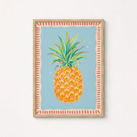 Pineapple Wall Art, Coastal Wall Decor