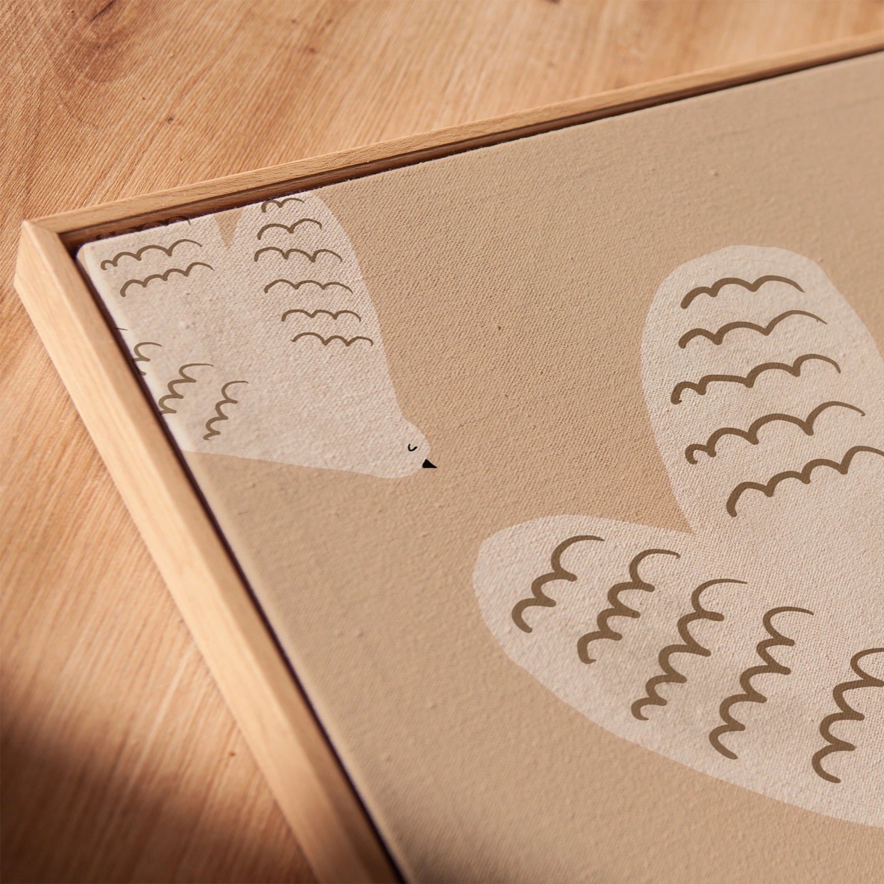 Impression sur toile pour chambre d'enfant « Colombes en vol »