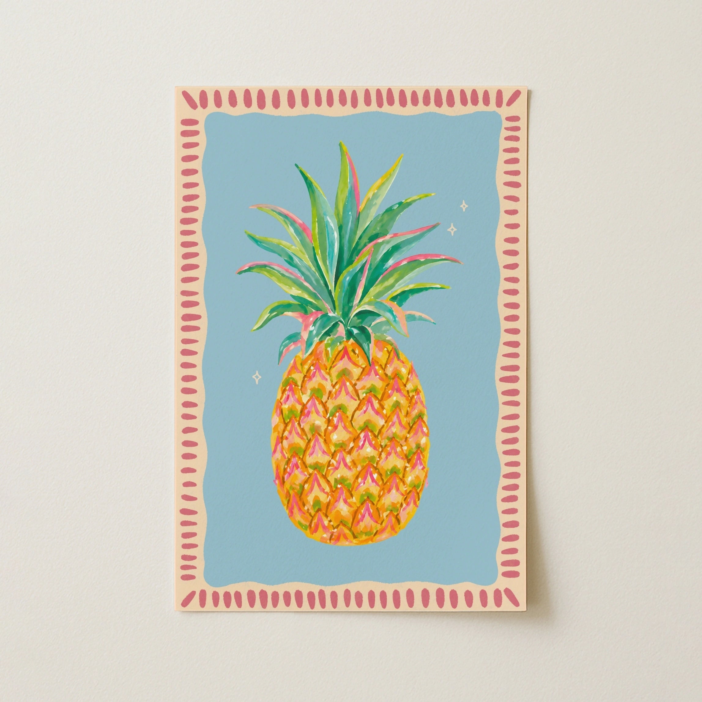 Pineapple Wall Art, Coastal Wall Decor