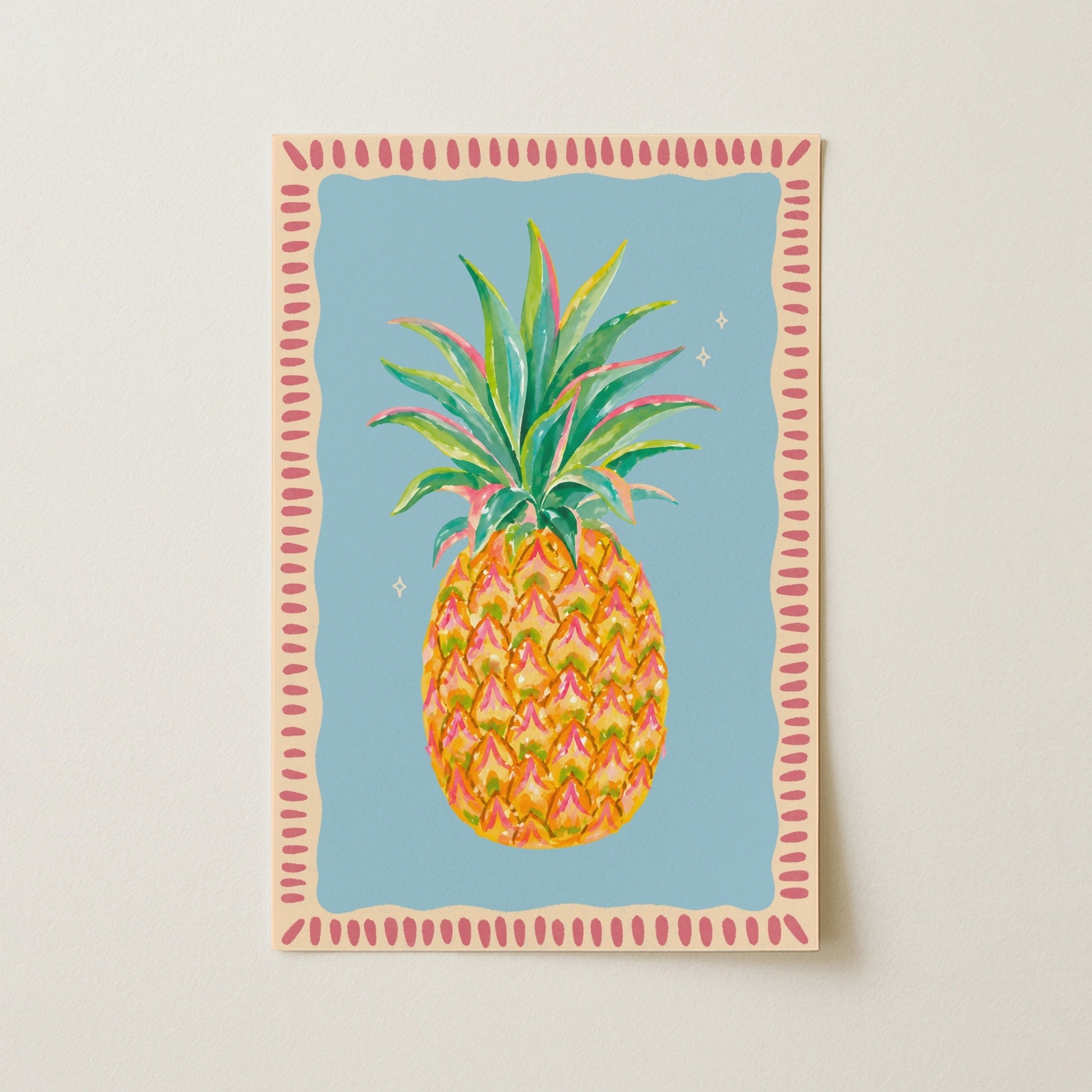 Pineapple Wall Art, Coastal Wall Decor
