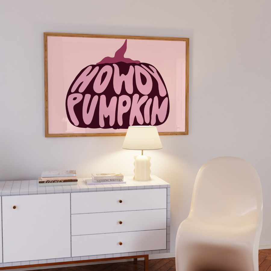 Howdy Pumpkin Wall Art – Cute Halloween Decor