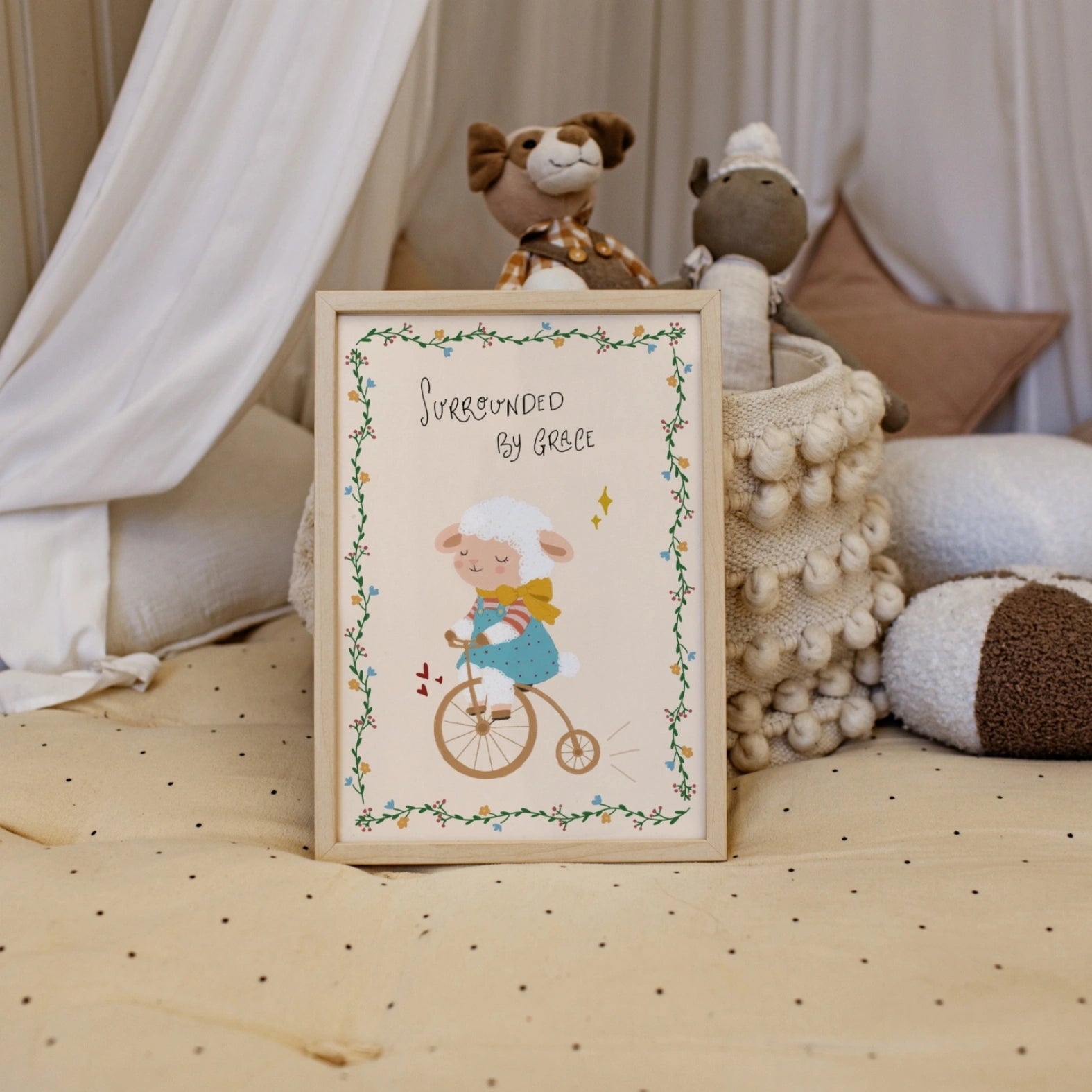 Décoration de chambre de bébé agneau mignon