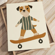 Dog on Skateboard – Nursery & Kids Canvas Wall Art