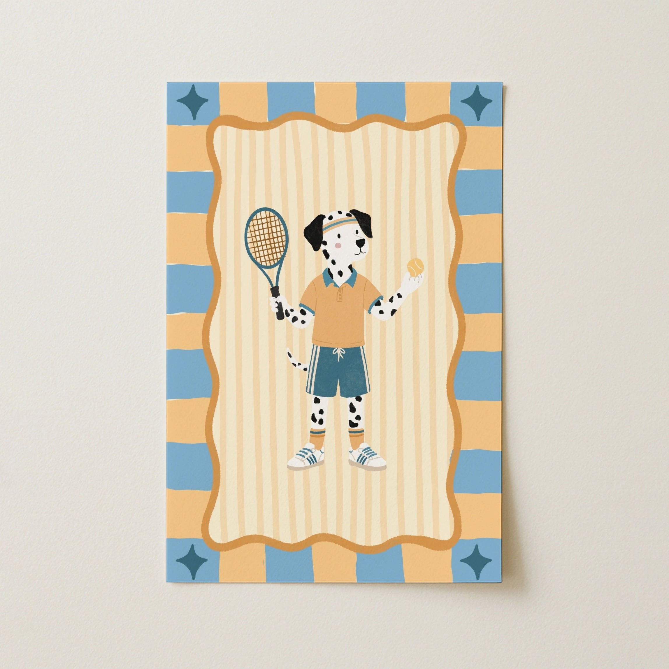 Cute Tennis Dog Poster