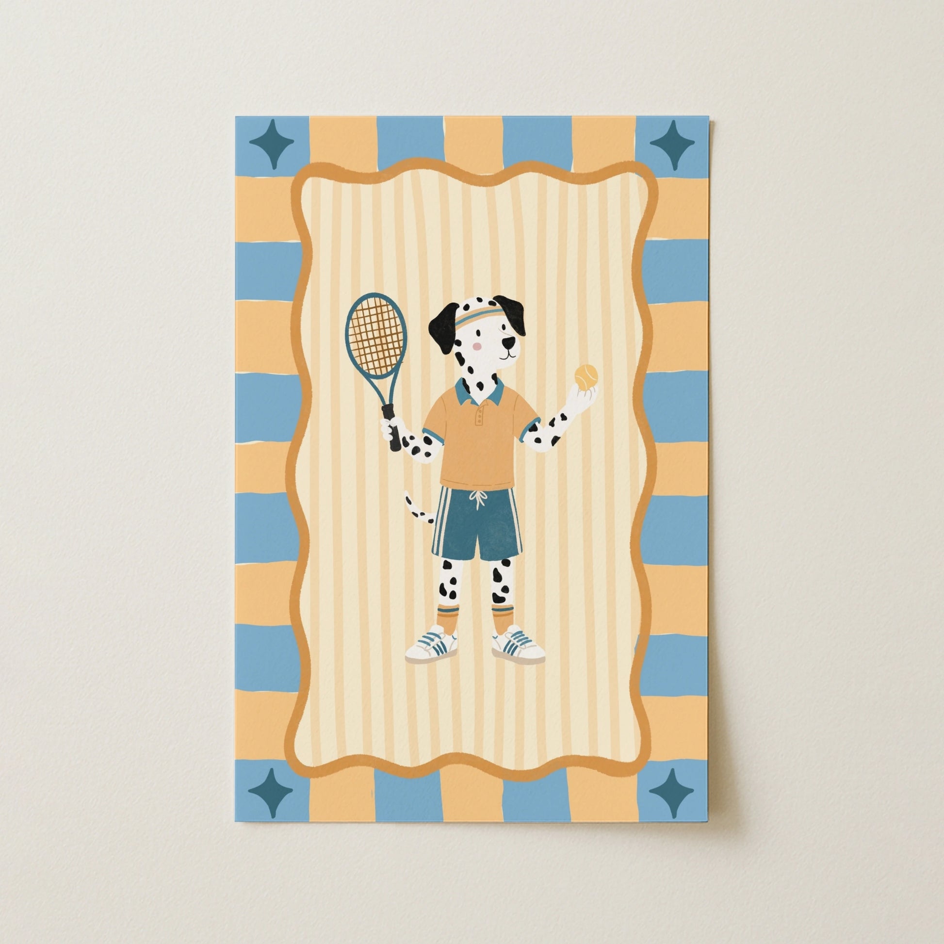 Cute Tennis Dog Poster