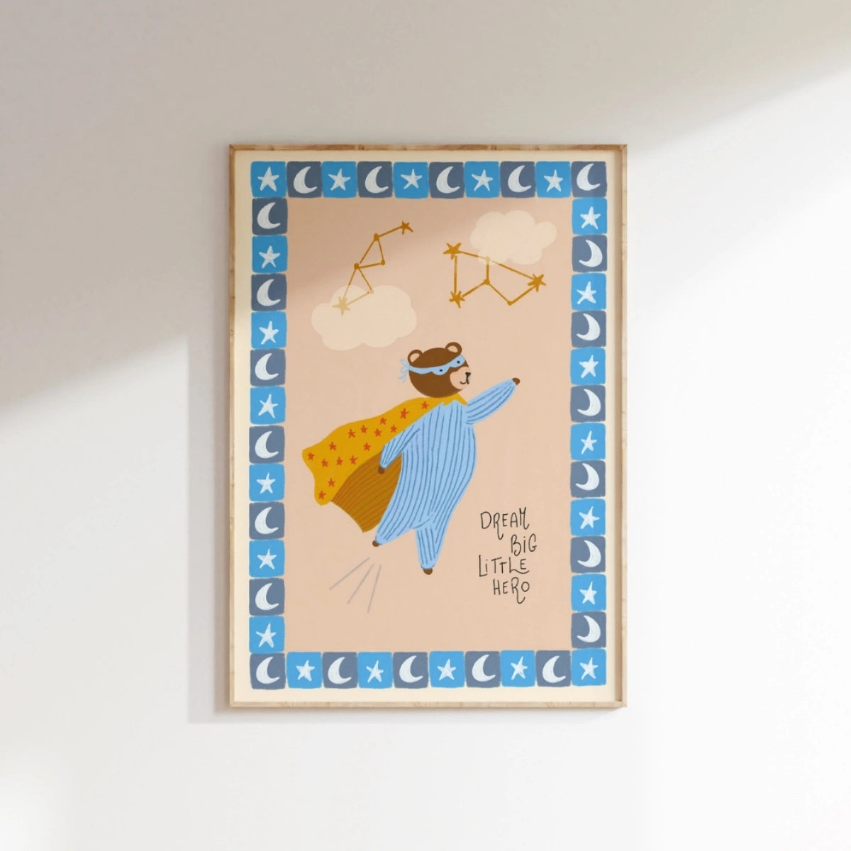 Superhero Bear Print, Space Nursery Decor