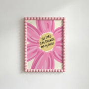 Pink Floral Faith Quote - Poster cristiano