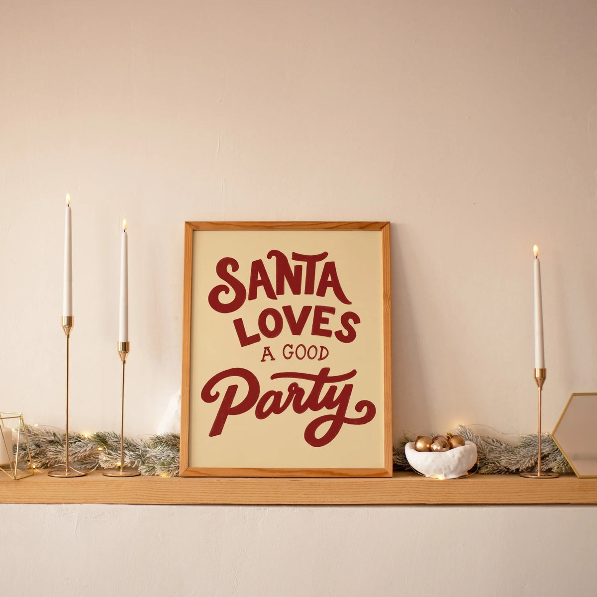 Santa Loves a Good Party – Póster de Navidad