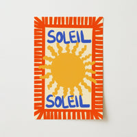 Soleil Wall Art Print - French Summer Sun Poster