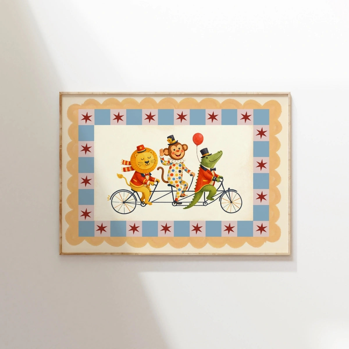Circus Animal Parade Nursery Print, Circus Nursery Decor