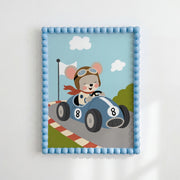 Race Car Mouse – Nursery & kids wall art