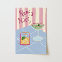 Drink Print for Bar Cart Decor, Kitchen Wall Decor