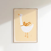 Goose with Orange Bow – Nursery & kids wall art