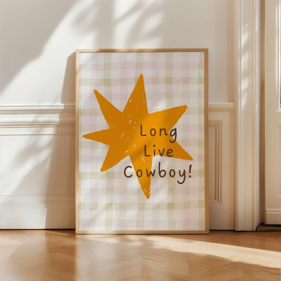 Long Live Cowboy Nursery Print - Western Kids Wall Art