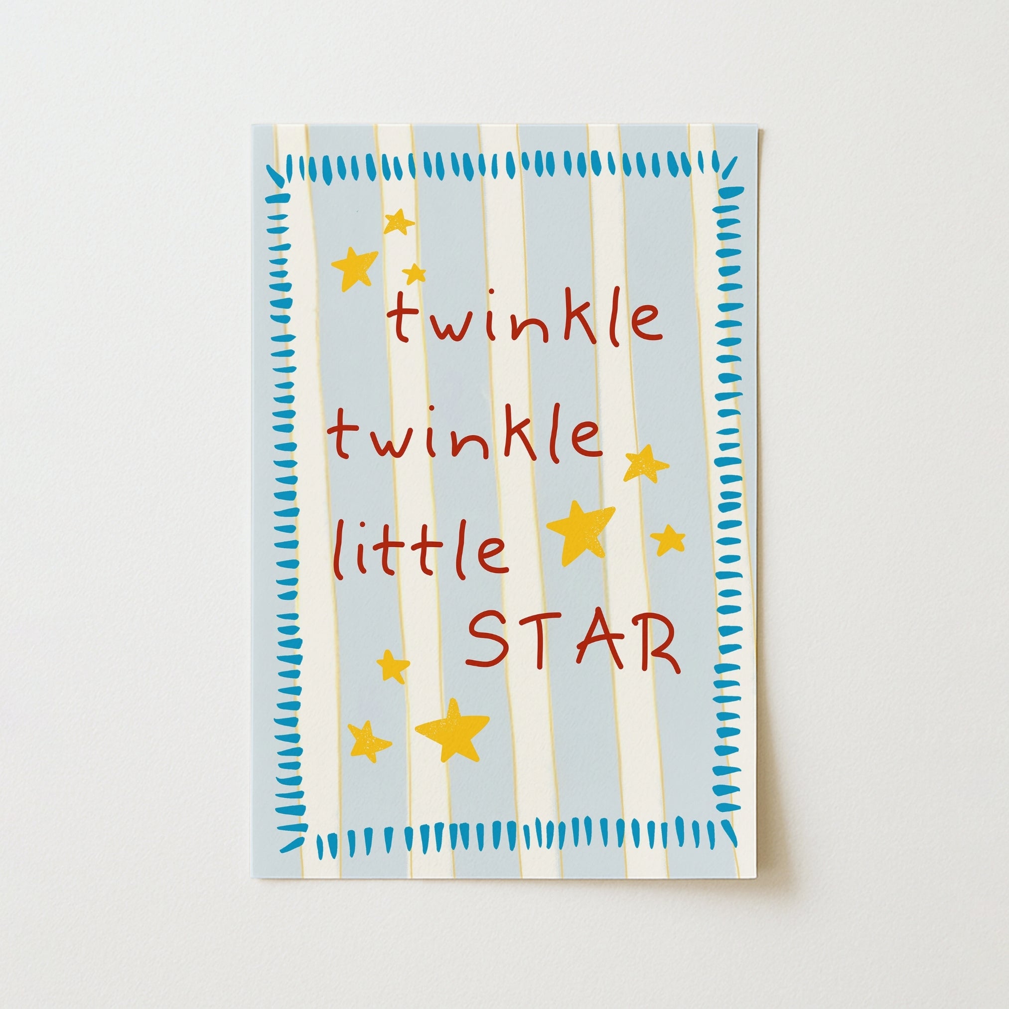 Twinkle Twinkle Little Star Wall Art - Baby Room Quote Poster