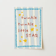 Twinkle Little Star Blue Stars – Nursery & Kids Wall Art