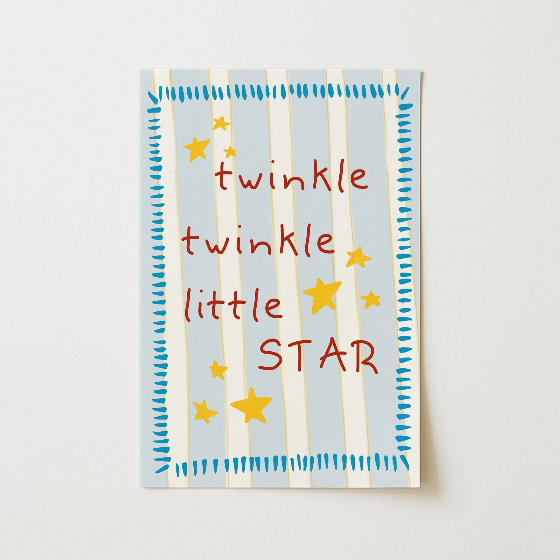 Twinkle Twinkle Little Star Wall Art - Baby Room Quote Poster