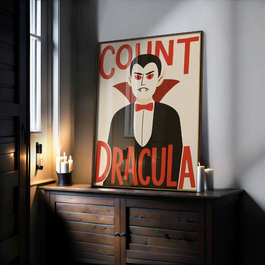 Count Dracula Halloween Print – Funny Vampire Wall Art