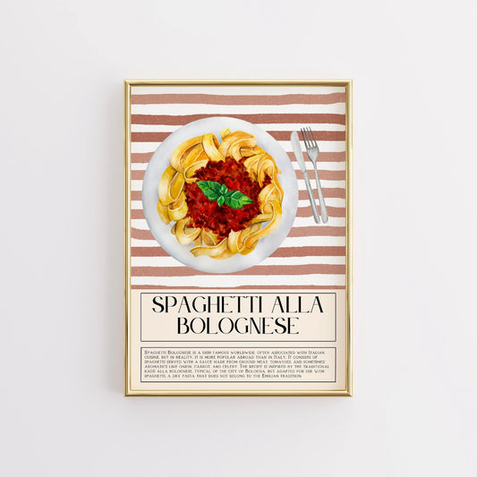 Spaghetti Kitchen Wall Art – Italian Pasta Print