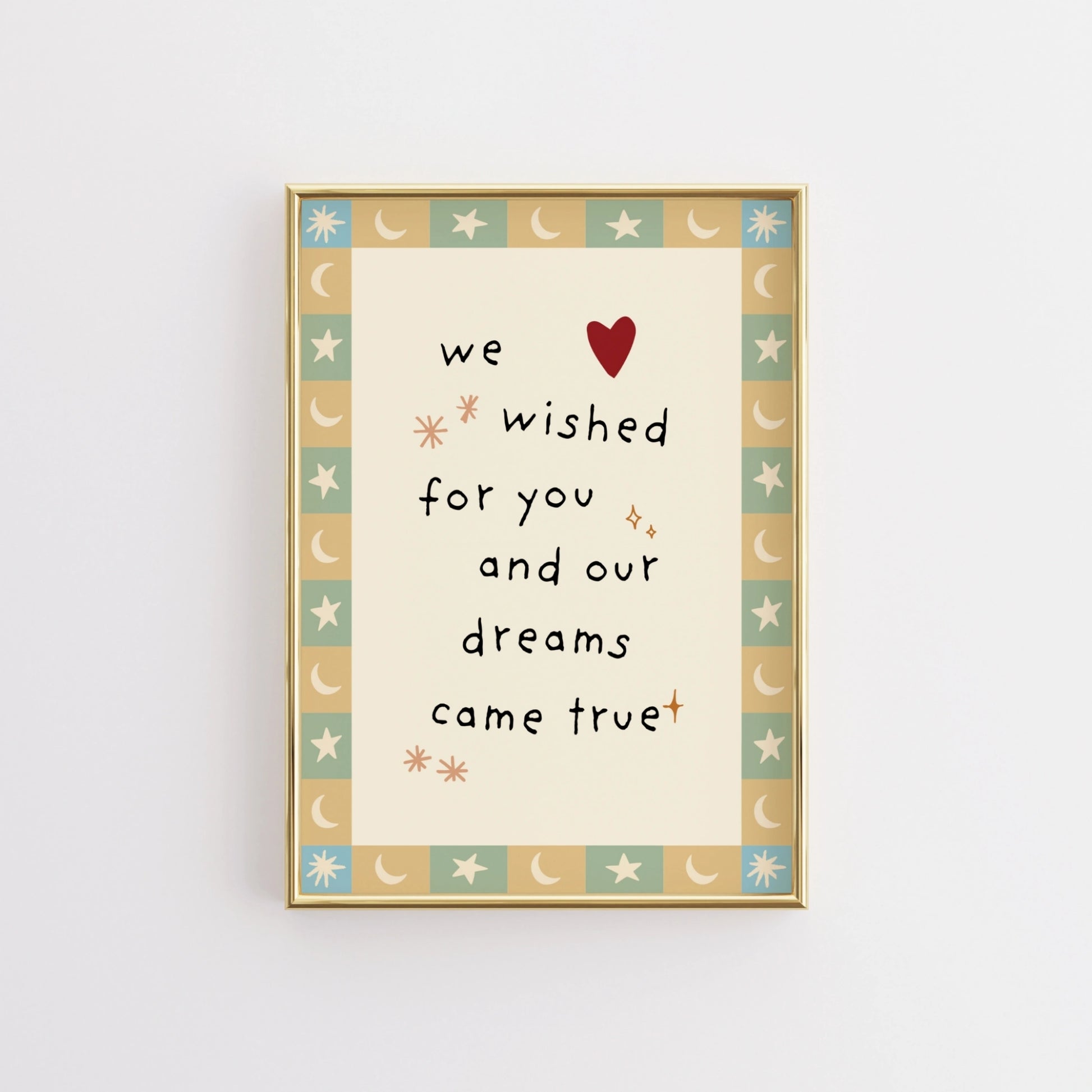 Stampa con citazione carina per la cameretta dei bambini